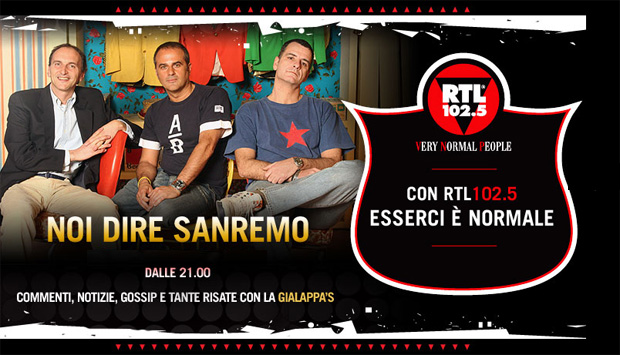 Noi dire Sanremo 2014, la Gialappa’s commenta il Festival live su RTL 102.5